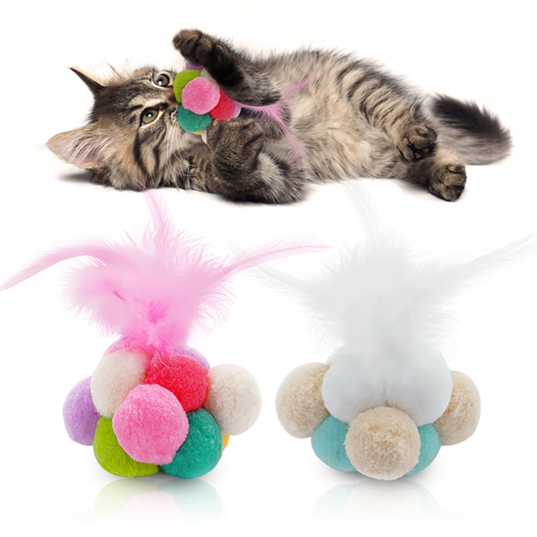 Legendog 1Pc Funny Cat Toys Fashion Creative Cute Plush Ball Pets Aim